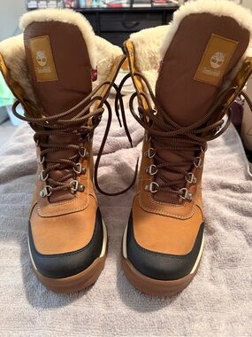 Timberland Women’s Brown Waterproof Winter Boots - Insulated Fur Lining